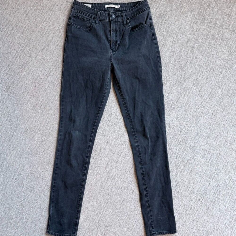 Levi's Premium 721 High Rise Skinny Jeans Long Shot Black 27x30 Good Condition